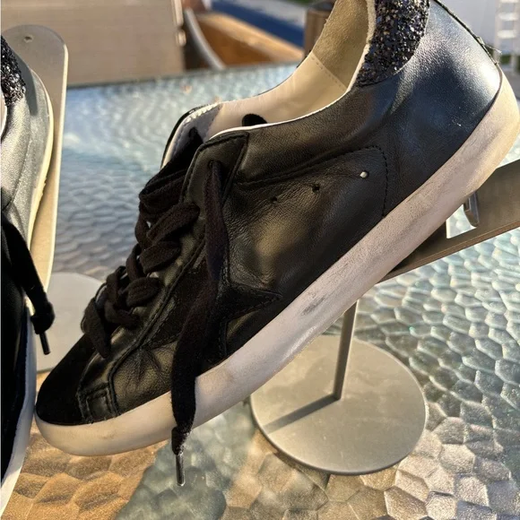 Super-Star Low Top Sneaker Golden Goose Black Sz 38 - Picture 3 of 7